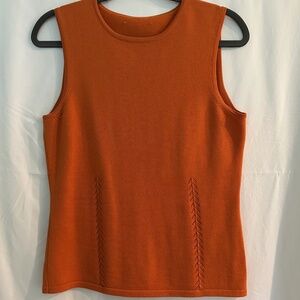 Orange Wool Tank Top